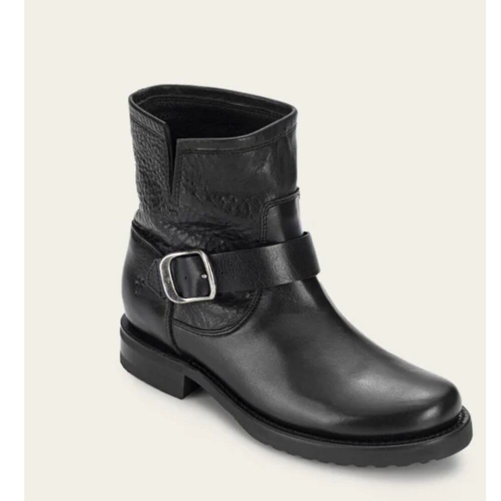 EUC-FRYE Veronica Leather Bootie Black - Women's Size 6.5M (MSRP $278)